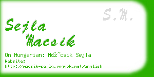 sejla macsik business card